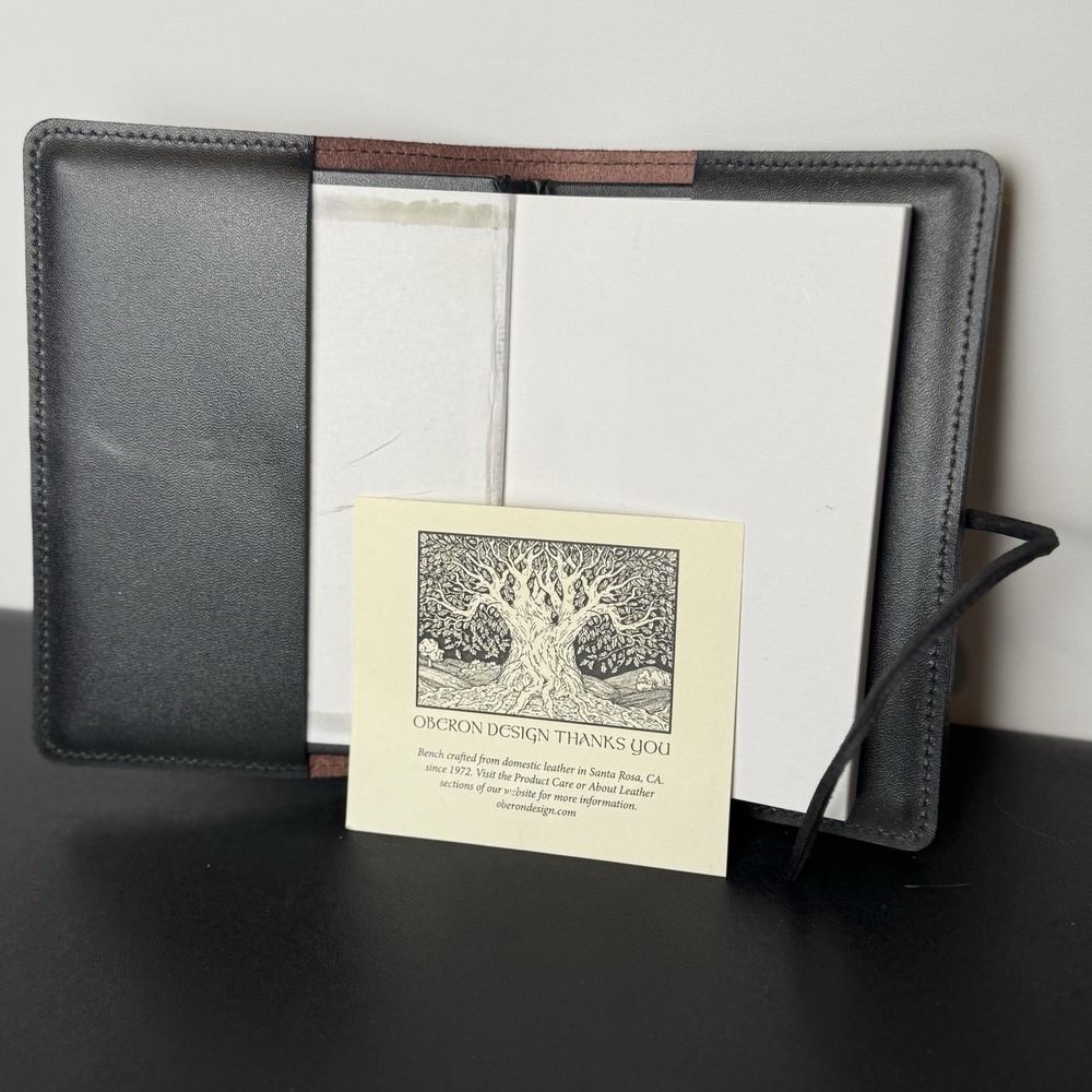 Oberon Design YOSEMITE HALF DOME Leather Journal Cover in RED/WINE 7x5" SMALL - Picture 5 of 7
